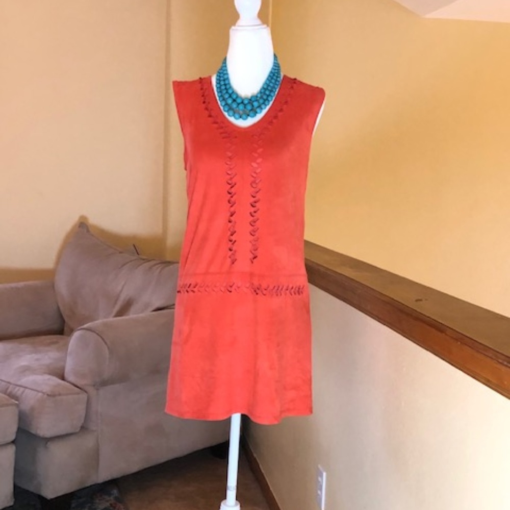 Ultra Suede Mini Shift Dress XS